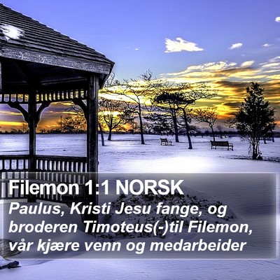 Filemon 1:1 NORSK Bible Verse Image
