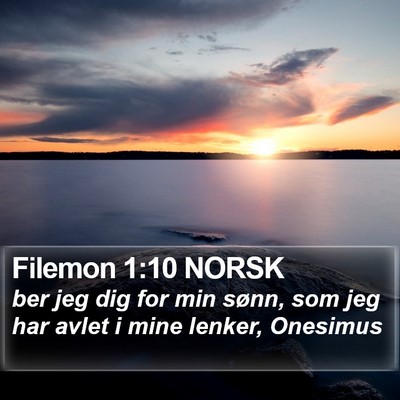Filemon 1:10 NORSK Bible Verse Image