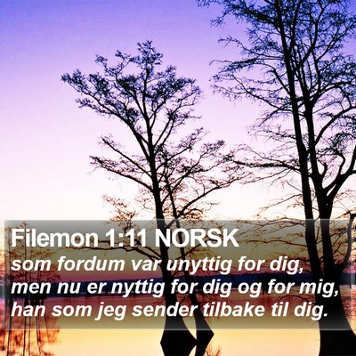 Filemon 1:11 NORSK Bible Verse Image