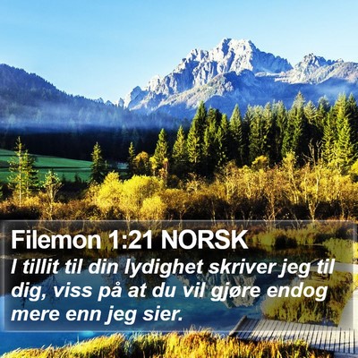 Filemon 1:21 NORSK Bible Verse Image
