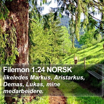 Filemon 1:24 NORSK Bible Verse Image
