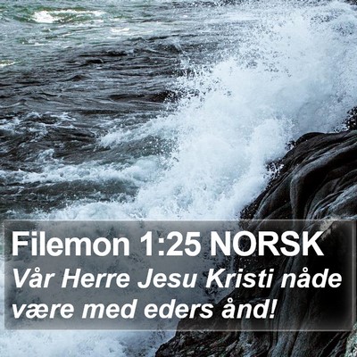 Filemon 1:25 NORSK Bible Verse Image