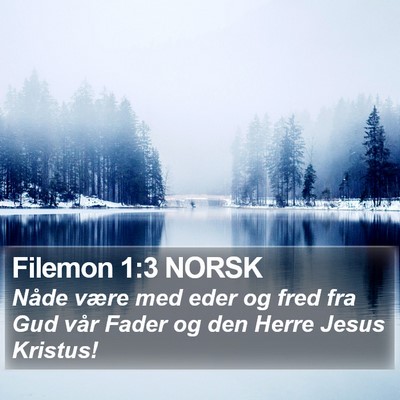 Filemon 1:3 NORSK Bible Verse Image