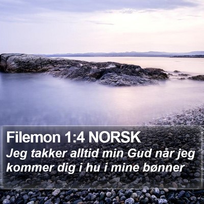Filemon 1:4 NORSK Bible Verse Image