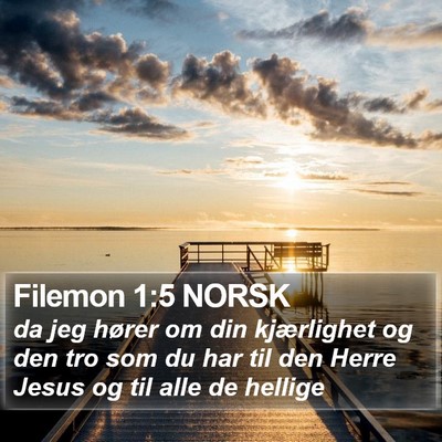 Filemon 1:5 NORSK Bible Verse Image