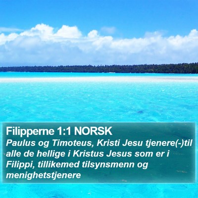 Filipperne 1:1 NORSK Bible Verse Image