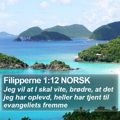 Filipperne 1:12 NORSK Bible Verse Image