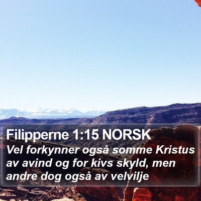 Filipperne 1:15 NORSK Bible Verse Image