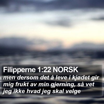 Filipperne 1:22 NORSK Bible Verse Image