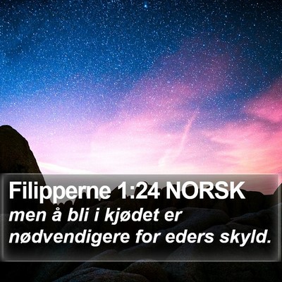 Filipperne 1:24 NORSK Bible Verse Image