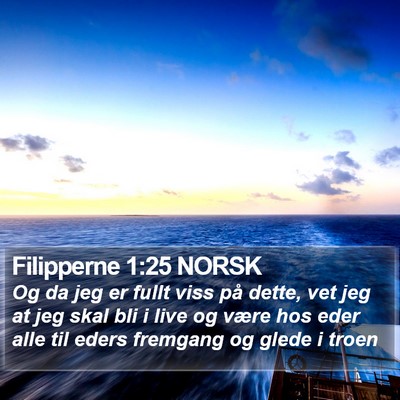 Filipperne 1:25 NORSK Bible Verse Image