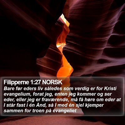 Filipperne 1:27 NORSK Bible Verse Image