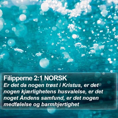 Filipperne 2:1 NORSK Bible Verse Image