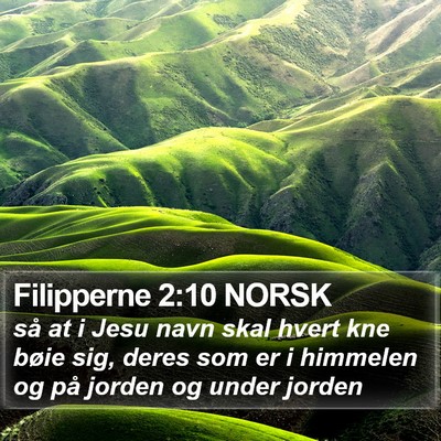 Filipperne 2:10 NORSK Bible Verse Image
