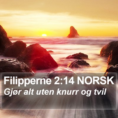 Filipperne 2:14 NORSK Bible Verse Image