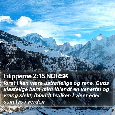 Filipperne 2:15 NORSK Bible Verse Image