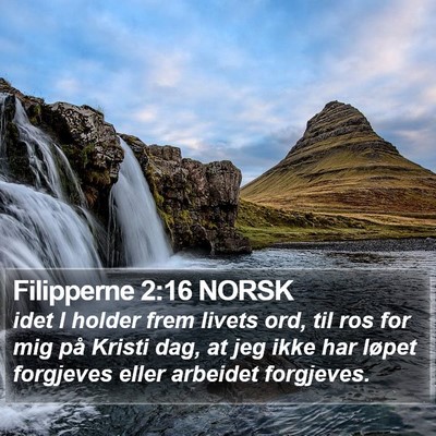 Filipperne 2:16 NORSK Bible Verse Image