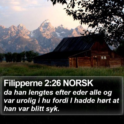 Filipperne 2:26 NORSK Bible Verse Image