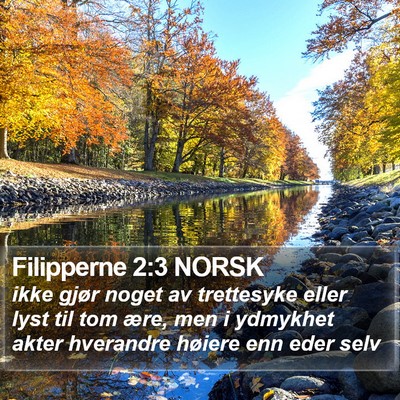Filipperne 2:3 NORSK Bible Verse Image