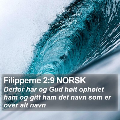Filipperne 2:9 NORSK Bible Verse Image