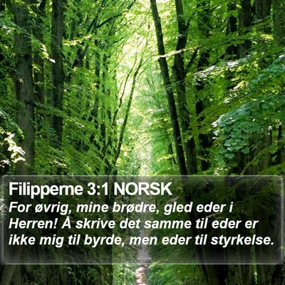 Filipperne 3:1 NORSK Bible Verse Image