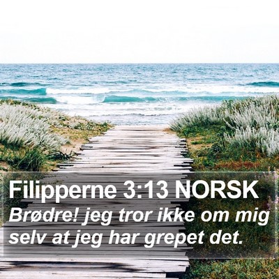 Filipperne 3:13 NORSK Bible Verse Image