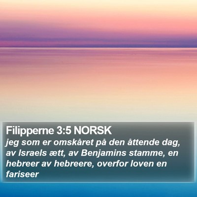 Filipperne 3:5 NORSK Bible Verse Image