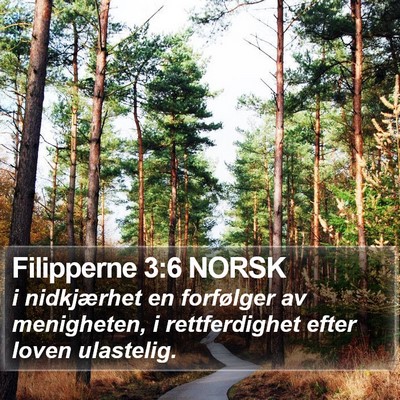 Filipperne 3:6 NORSK Bible Verse Image