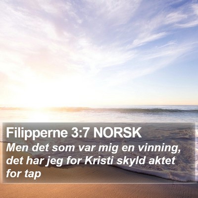 Filipperne 3:7 NORSK Bible Verse Image