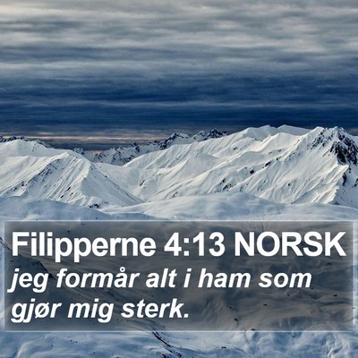 Filipperne 4:13 NORSK Bible Verse Image