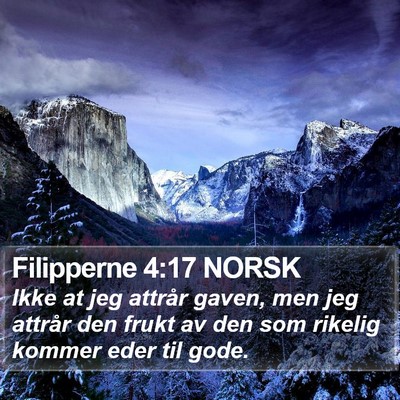 Filipperne 4:17 NORSK Bible Verse Image