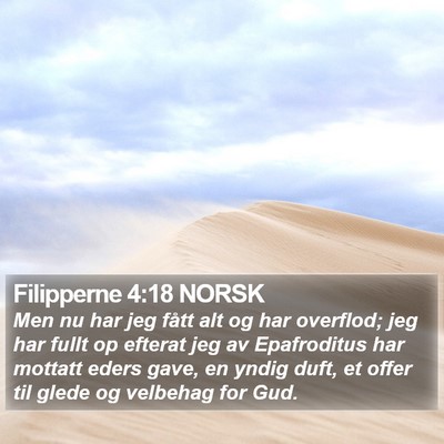 Filipperne 4:18 NORSK Bible Verse Image
