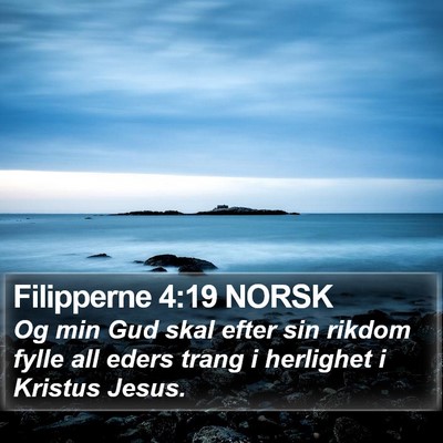 Filipperne 4:19 NORSK Bible Verse Image