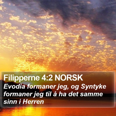Filipperne 4:2 NORSK Bible Verse Image
