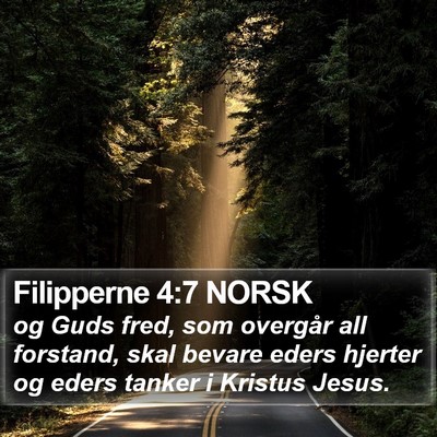 Filipperne 4:7 NORSK Bible Verse Image