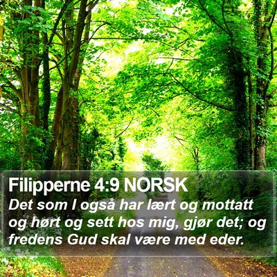 Filipperne 4:9 NORSK Bible Verse Image