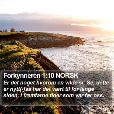 Forkynneren 1:10 NORSK Bible Verse Image