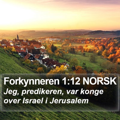 Forkynneren 1:12 NORSK Bible Verse Image
