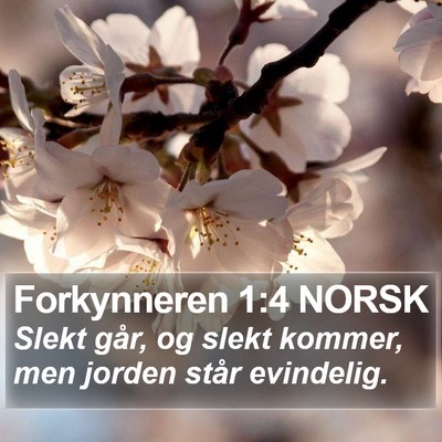 Forkynneren 1:4 NORSK Bible Verse Image