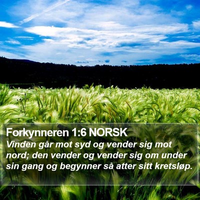 Forkynneren 1:6 NORSK Bible Verse Image