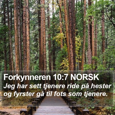 Forkynneren 10:7 NORSK Bible Verse Image