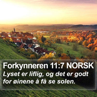 Forkynneren 11:7 NORSK Bible Verse Image