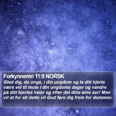 Forkynneren 11:9 NORSK Bible Verse Image