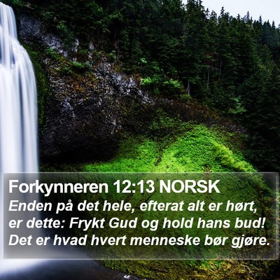 Forkynneren 12:13 NORSK Bible Verse Image