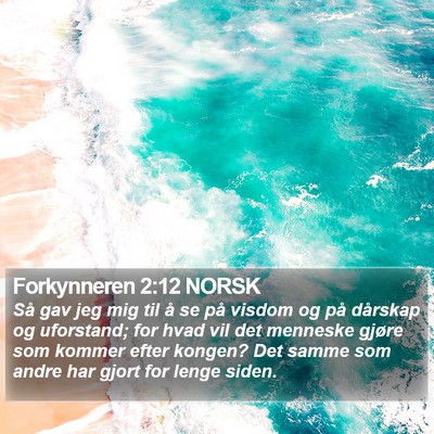 Forkynneren 2:12 NORSK Bible Verse Image