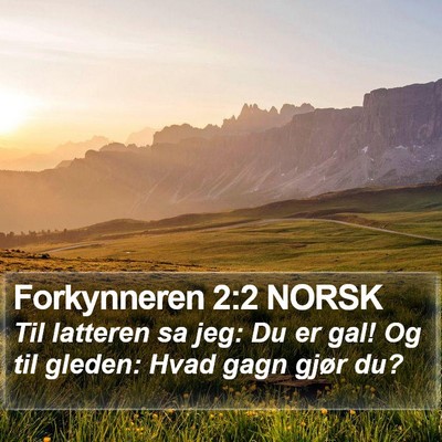 Forkynneren 2:2 NORSK Bible Verse Image