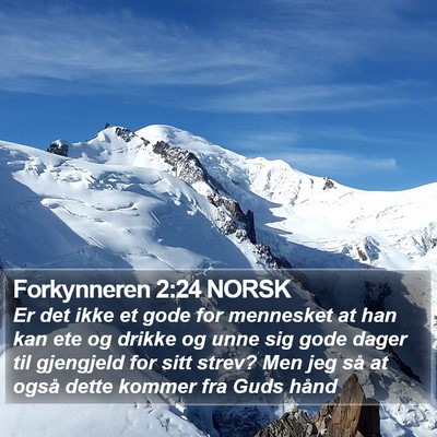 Forkynneren 2:24 NORSK Bible Verse Image