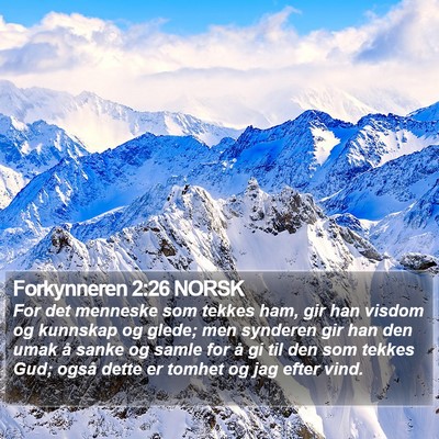 Forkynneren 2:26 NORSK Bible Verse Image