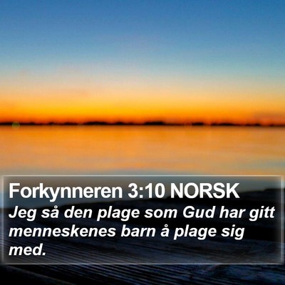 Forkynneren 3:10 NORSK Bible Verse Image