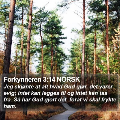 Forkynneren 3:14 NORSK Bible Verse Image